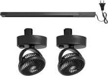 Load image into Gallery viewer, 1 Track Rail, 2 Adjustable Wind Speed Track Mini Fans Plant Growing Kit For Plants Pet Room