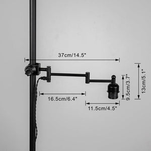 Mounted On Support Rod Indirect Lighting Plug in Cord Angle-Adjustable Stand Light Modern Design