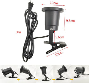 Outdoor Waterproof Clip-On Wall Light, 9.8 Ft Plug in Cord, Dimmable, Remote Control, GU10 Bulb