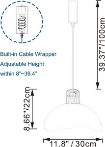 Track Pendant Light with Multi Color Iron Shade, Adjustable Length with 3 light for Home Lights