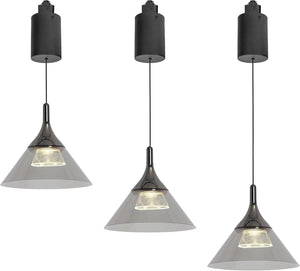 3-Colors Pendant Light with Adjustable Height Fixture Modern Shape for Kitchen Sloped Ceiling