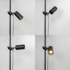 Vertical Clip-On Spotlight, 7W, Dimmable, Adjusted Angle, Attaches to Balusters, Vertical Round Pipe