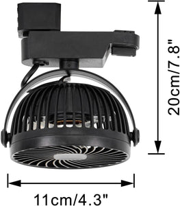 1 Track Rail, 2 Track Mini Fans Black Plant Growing Kit For Plants Air Circulation Ventilation