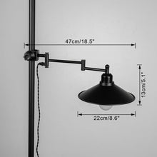 Load image into Gallery viewer, Mounted On Support Rod Indirect Lighting Plug in Cord Angle-Adjustable Stand Light for Reading