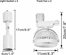 Load image into Gallery viewer, 1 Track Rail, 2 Track Lights No Bulb, 2 Track Mini Fans Easy Installation White Plant Growing Kit