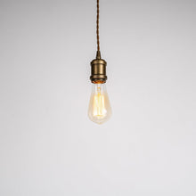 Load image into Gallery viewer, Vintage Design Copper E26 Base Track Pendant Light Brown Twisted Cord Tracking Lamp Customizable