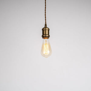 Vintage Design Copper E26 Base Track Pendant Light Brown Twisted Cord Tracking Lamp Customizable