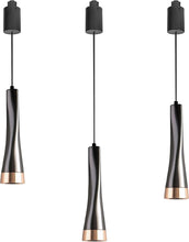 Load image into Gallery viewer, Track Pendant 3-Lights Retractable with Minimalist Modern Iron Shade Adjusted Length for Decorative