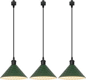 Black, Green Or White Modern Track Pendant Light Adjustable Or Fix Length For Kitchen Shop