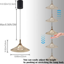 Load image into Gallery viewer, Adjustable 1-Light Track Pendant Light by Remote Control with Stepless Dimming Indoor Island Light