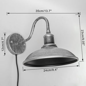 Hook Mounted Plant Light Full Spectrum 10W White Light Timing Corded Sliver Waterproof Wall Lamp