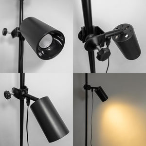 Vertical Clip-On Spotlight, 7W, Dimmable, Adjusted Angle, Attaches to Balusters, Vertical Round Pipe