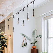 Load image into Gallery viewer, Track Pendant 3-Lights Retractable with Minimalist Modern Iron Shade Adjusted Length for Decorative