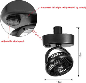 1 Track Rail, 2 Adjustable Wind Speed Track Mini Fans Plant Growing Kit For Plants Pet Room