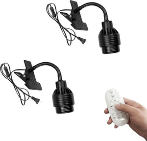 Remote Control Clip Mount Spot Light Flexible Angle Adjusted Dimmable Focus Lighting Plug in Cable