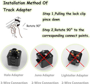 6-Pack 5.9 Inches Length Track Extension Cord Easy to Use No Wiring Required Customized Wire Length