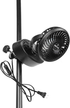 Load image into Gallery viewer, 5.9 Feet Plug In Button Cord Clip-on Mini Fan Adjusted Wind Speed Automatic Left/Right Rotation