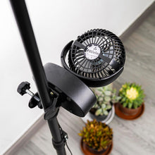 Load image into Gallery viewer, 5.9 Feet Plug In Button Cord Clip-on Mini Fan Adjusted Wind Speed Automatic Left/Right Rotation