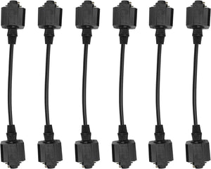 6-Pack 5.9 Inches Length Track Extension Cord Easy to Use No Wiring Required Customized Wire Length