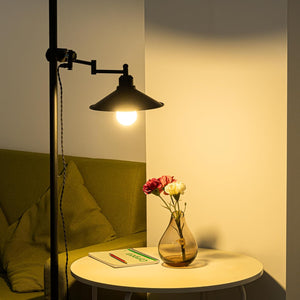 Mounted On Support Rod Indirect Lighting Plug in Cord Angle-Adjustable Stand Light for Reading