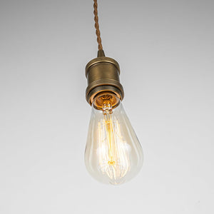 Vintage Design Copper E26 Base Track Pendant Light Brown Twisted Cord Tracking Lamp Customizable