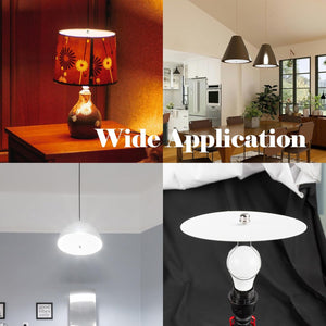 9.8 inch Round Diffuser Acrylic Shade with Clip Adapter Pendants Light Frosted White 2 Packs