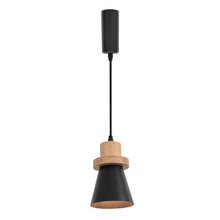 Load image into Gallery viewer, Adjusted Cable Track Lamp Wood Base Metal Shade Simple Pendant Lighting for Kitchen Dining Room