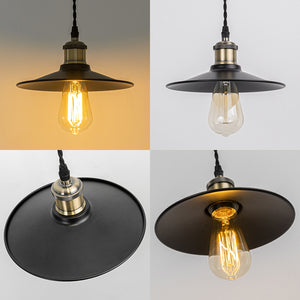 Track Light Multicolored E26 Base Black Shade Retro Metal Lamp 3.2 Ft Adjusted Height Freely