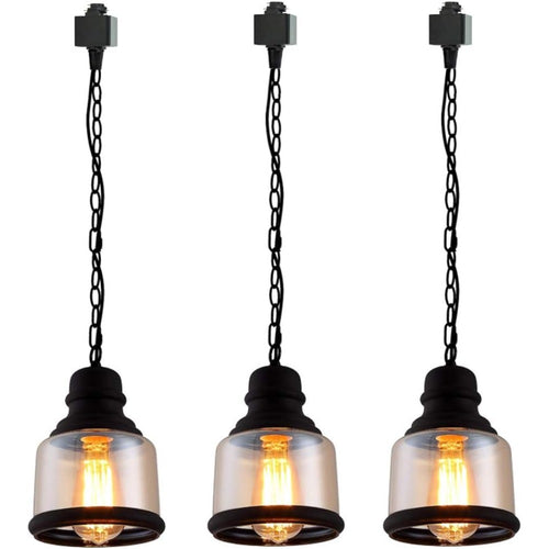 Dimmable Pendant Light Amber Industrial Vintage Stytle Customizable Track Light