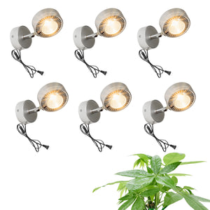 Silver Plant Lights Full Spectrum LED 10W Warm Light Corded Spot Lamp Imitation Sunlight For Plants