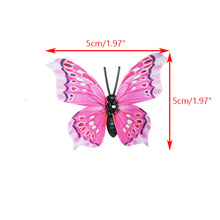 Load image into Gallery viewer, Multi Colour Butterfly Simulative 3d Wedding Photography  Window  Wall Decoration Refrigerator Magnet Stickers