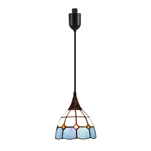 Track Lighting Fixture With Built-in Cable Wrapper and Glass Shade, Adjusted Length  Baroque Style