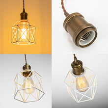 Load image into Gallery viewer, Vintage Design Copper E26 Base Track Pendant Light Adjusted Cord Metal Cage Shade Tracking Lamp