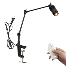 Load image into Gallery viewer, Clip-on Dimmable Spot Lamp 7W Focus Lighting Remote Control 9.8 Feet Plug in Button Cord