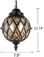 Load image into Gallery viewer, Plug-in Industrial Globe Pendant Light