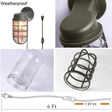 Load image into Gallery viewer, Waterproof Exterior Plug-in Wall Lamp