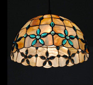 Tiffany Track Pendant Light,Color Glass Lampshade