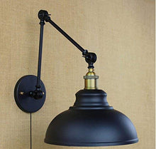 Load image into Gallery viewer, Vintage Wall lamp with Plug 1.8m Black Switch line