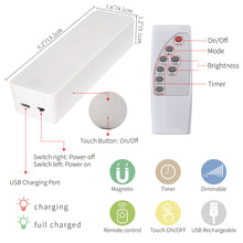 Load image into Gallery viewer, Wireless Rechargeable LED Wall Sconce USB Port Charging with Remote Half-cylinder Shade